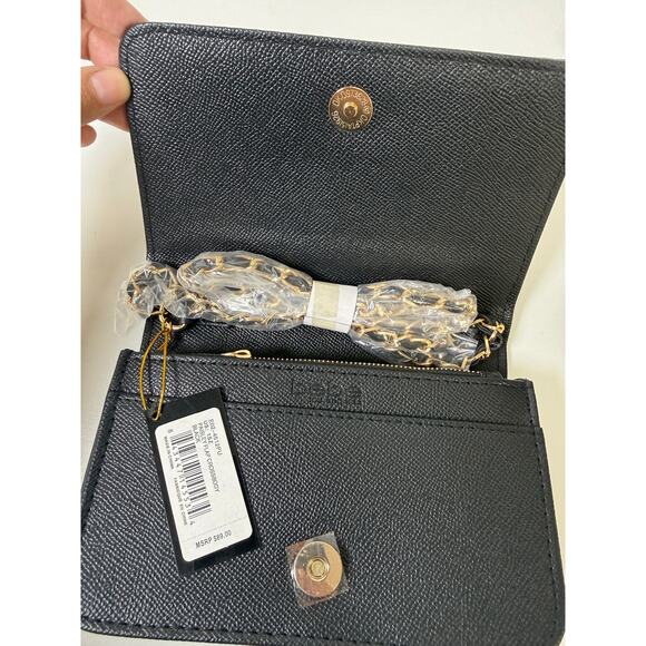 Paisley flap Bebe Los Angeles Crossbody/Clutch – Black & White – NWT - Picture 6 of 7